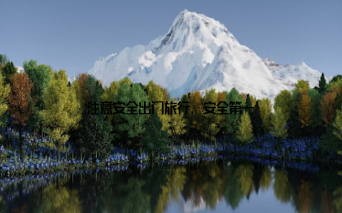 注意安全出门旅行, 安全第一