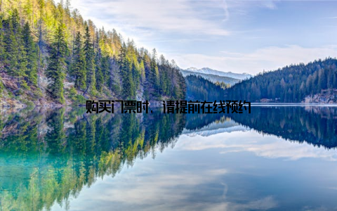 购买门票时, 请提前在线预约