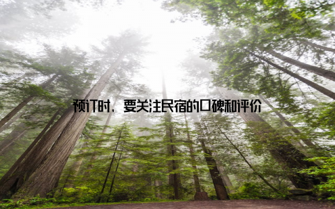 预订时, 要关注民宿的口碑和评价