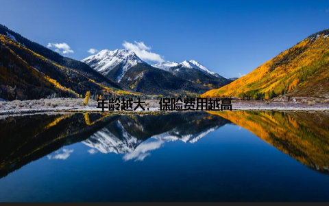 年龄越大, 保险费用越高