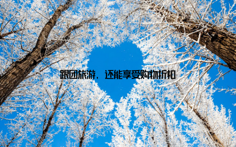 跟团旅游, 还能享受购物折扣